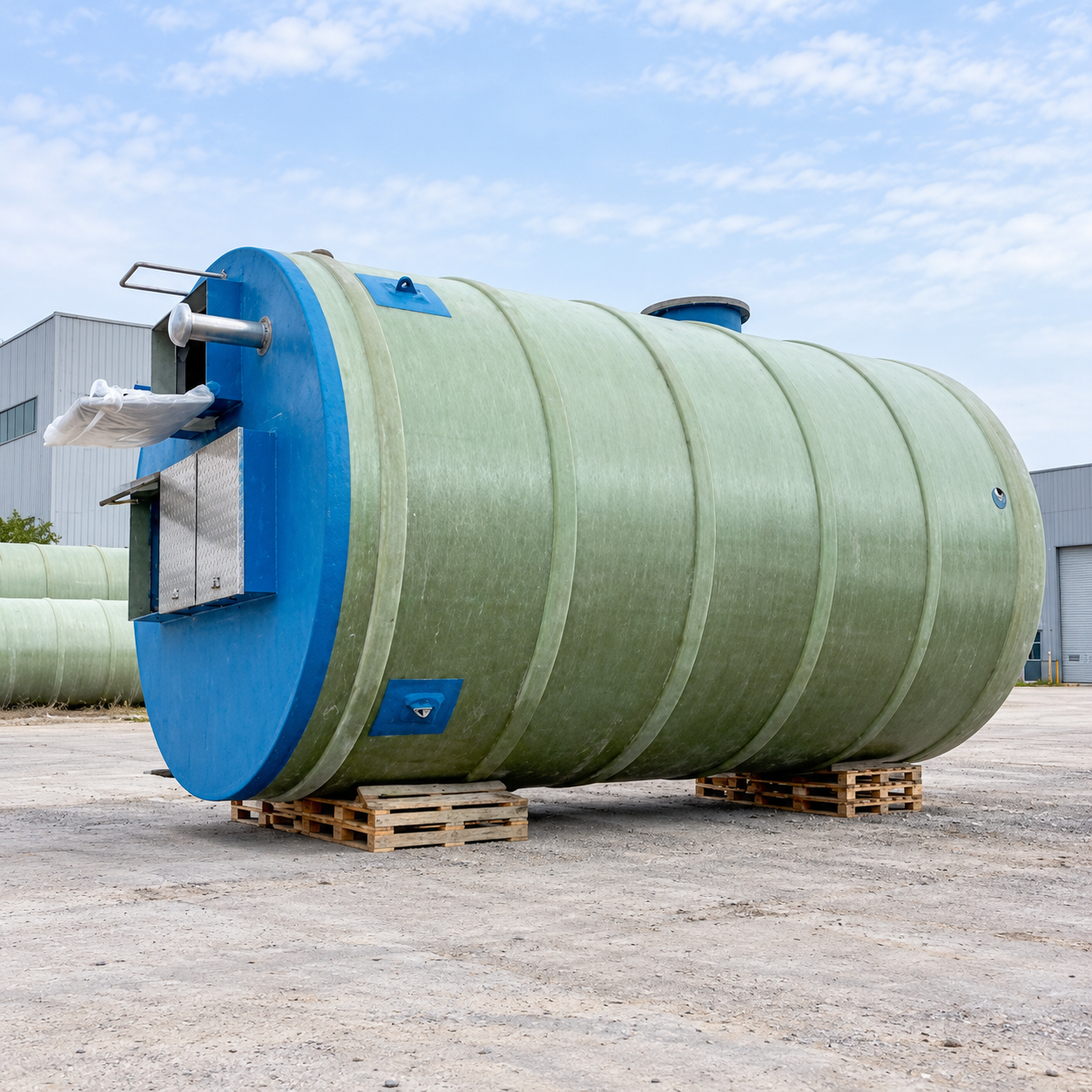 Integrated FRP prefabricated pump station